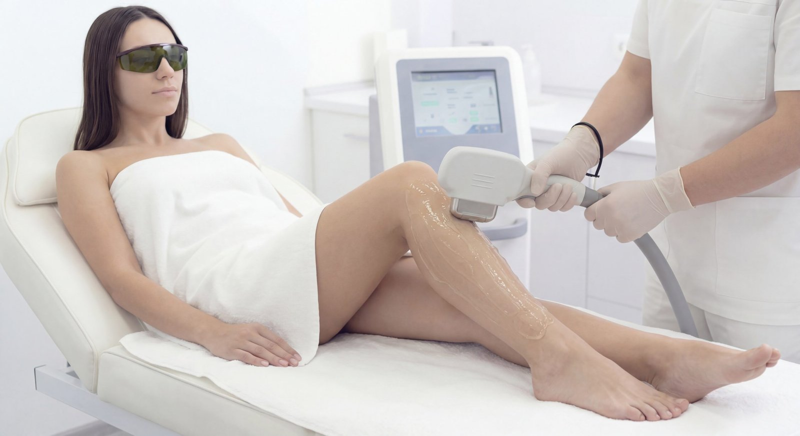 Female Half Legs Laser Treatment